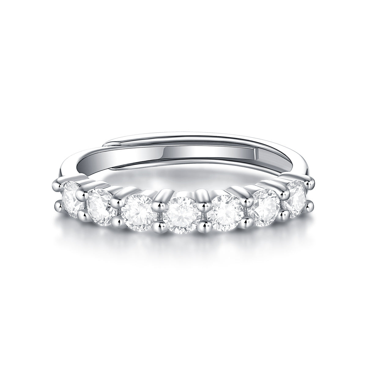 Anello Eternity - Argento 925 & Moissanite