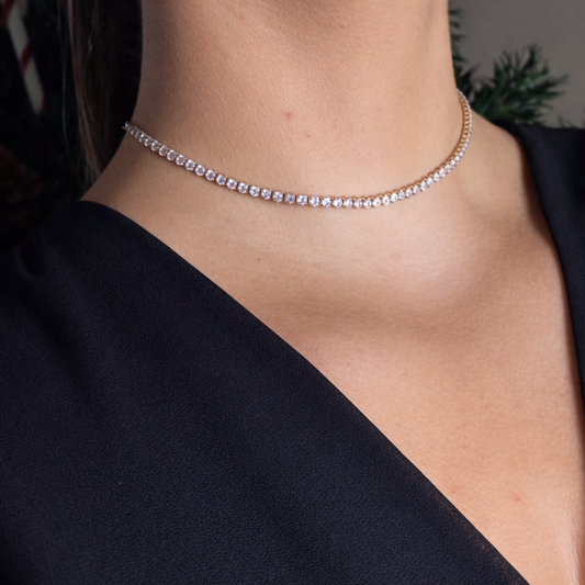 Collana Tennis - Placcato Oro 18K