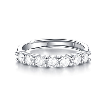 Anello Eternity - Argento 925 & Moissanite
