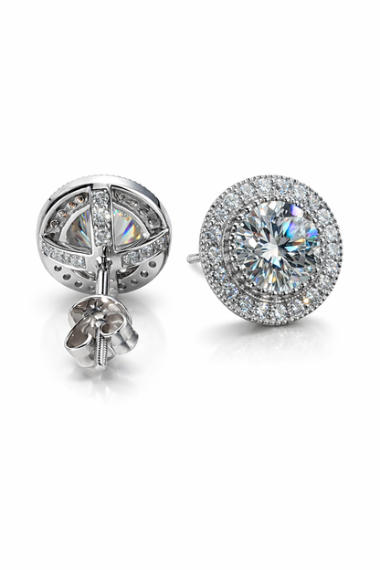 Orecchini Moissanite - Placcato Oro 18K