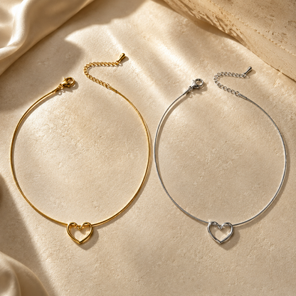 Collana Cuore Intrecciato - Placcato Oro 18K