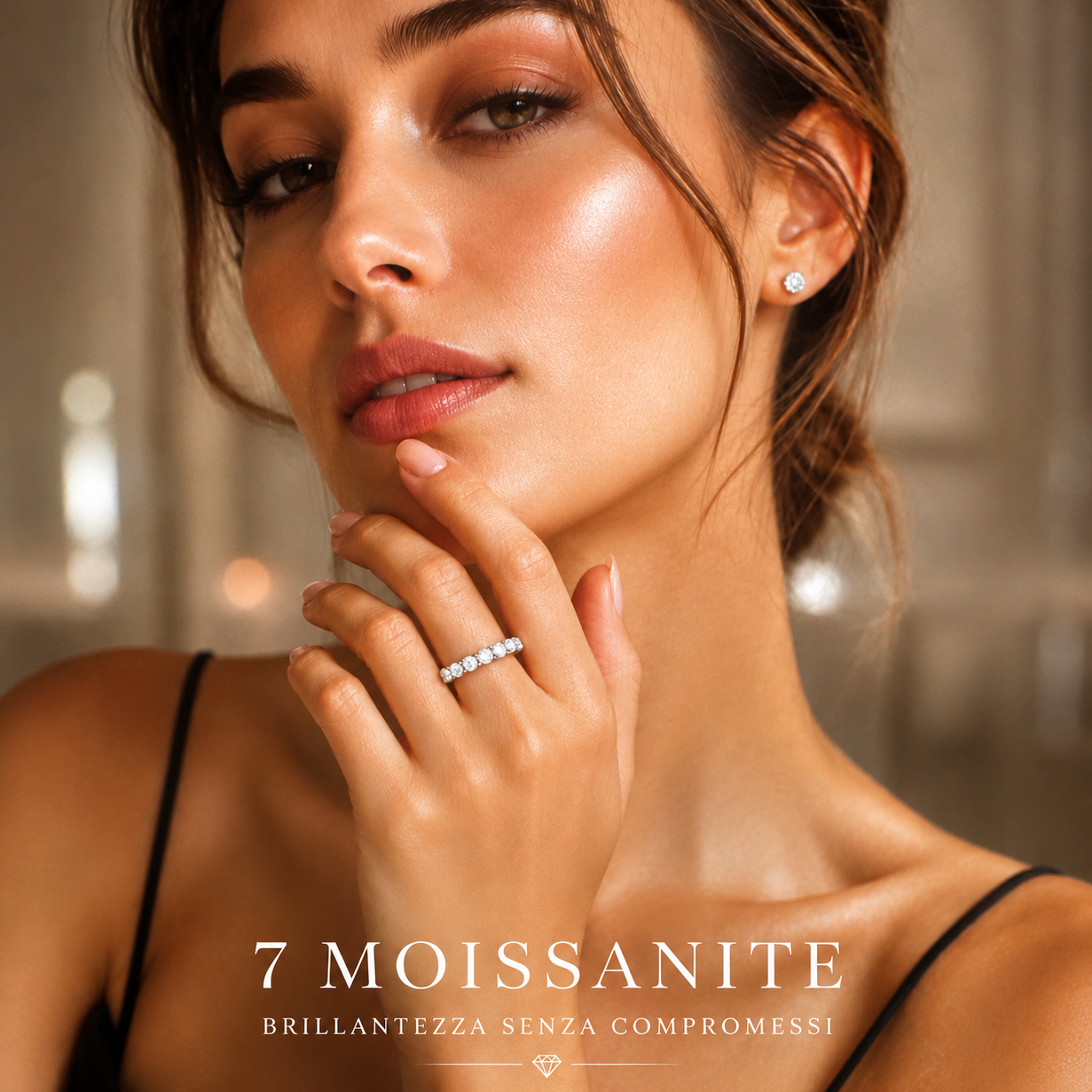 Anello Eternity - Argento 925 & Moissanite