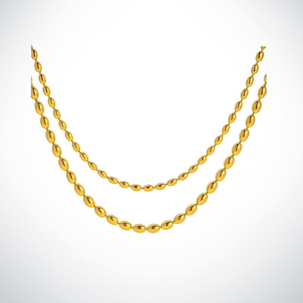 Collana a doppia catena boules