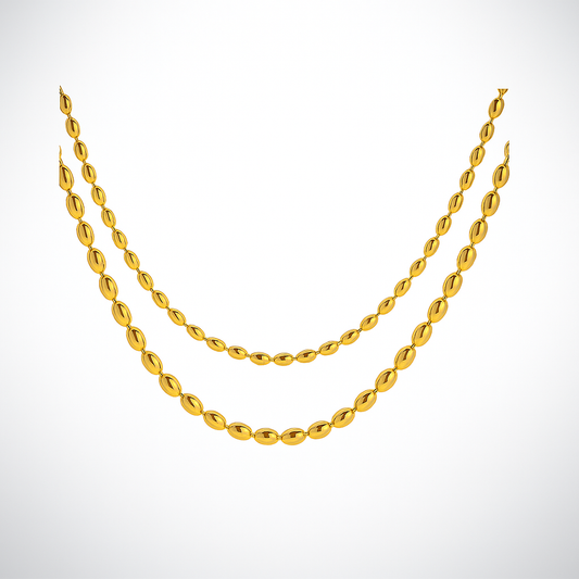 Collana a doppia catena boules