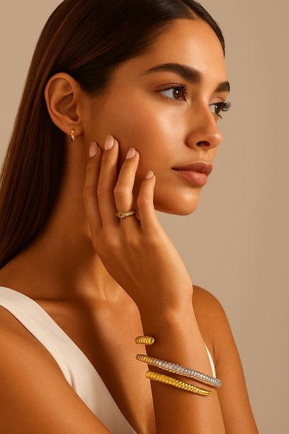 Bracciale Cobra - Placcata Oro 18K