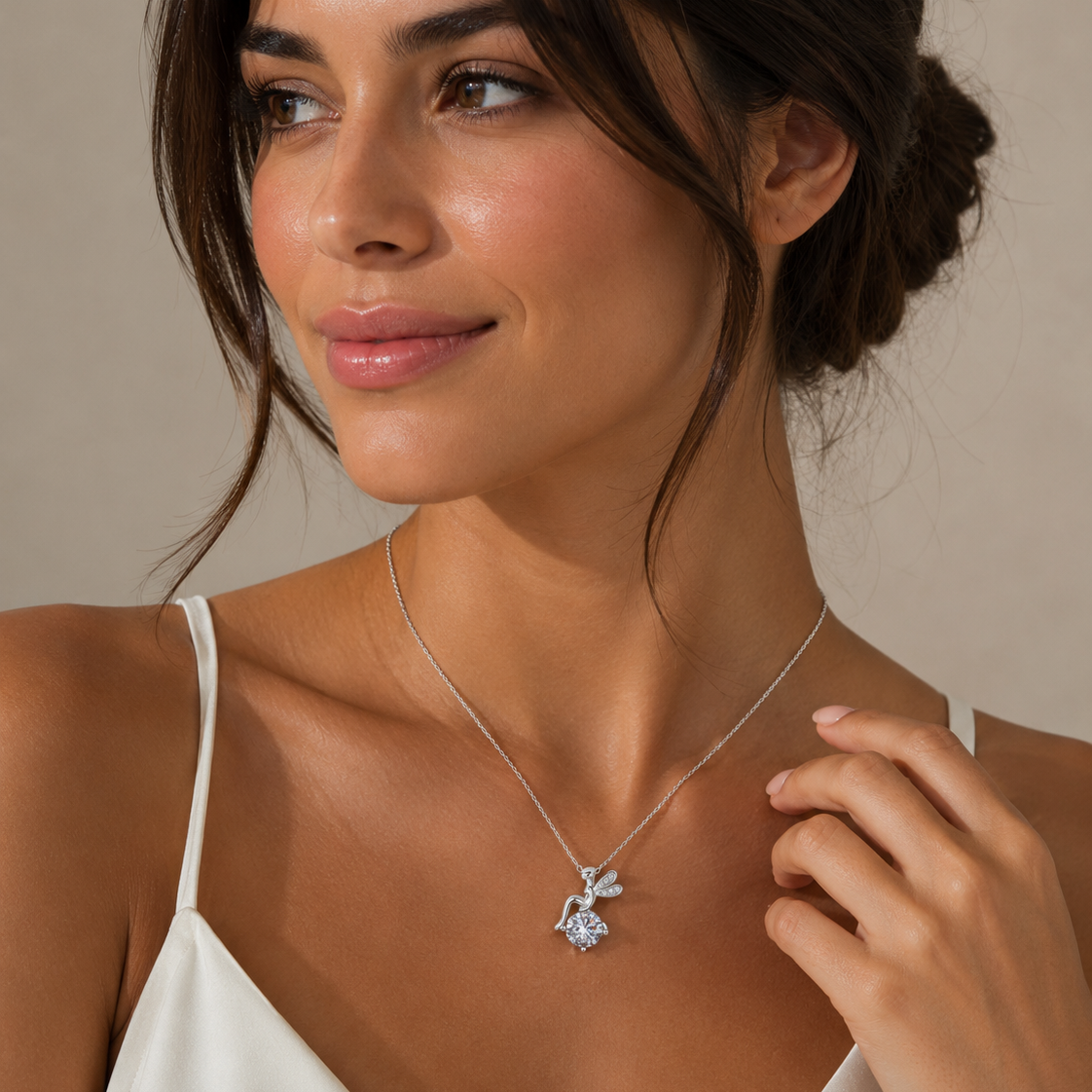 Collana Aurora - Argento 925 & Moissanite 1 Carato