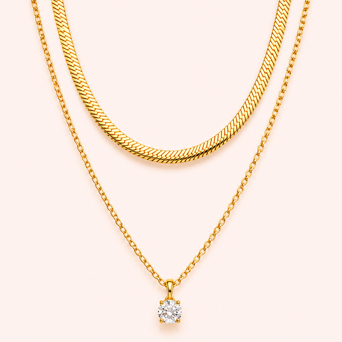 Collana Dual Glow - Placcato Oro 18K