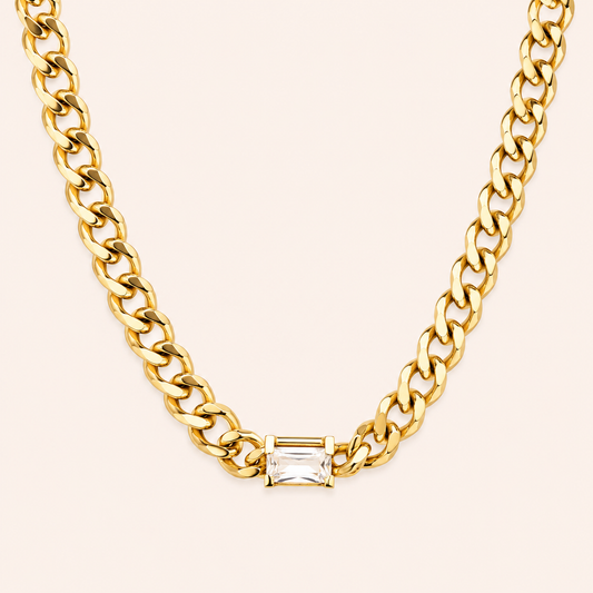 Collana Cubana Alviera - Placcato Oro 18K