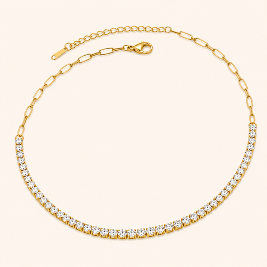 Collana Tennis - Placcato Oro 18K