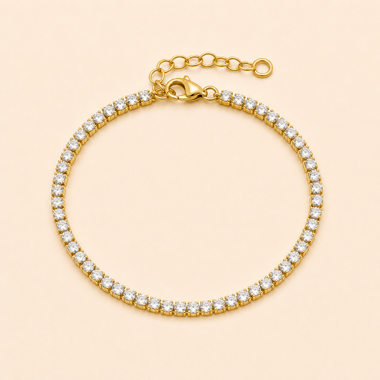 Bracciale Tennis - Placcato Oro 18K