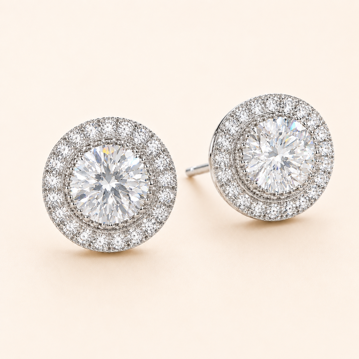 Orecchini Moissanite - Placcato Oro 18K