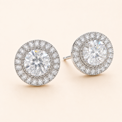 Orecchini Moissanite - Placcato Oro 18K