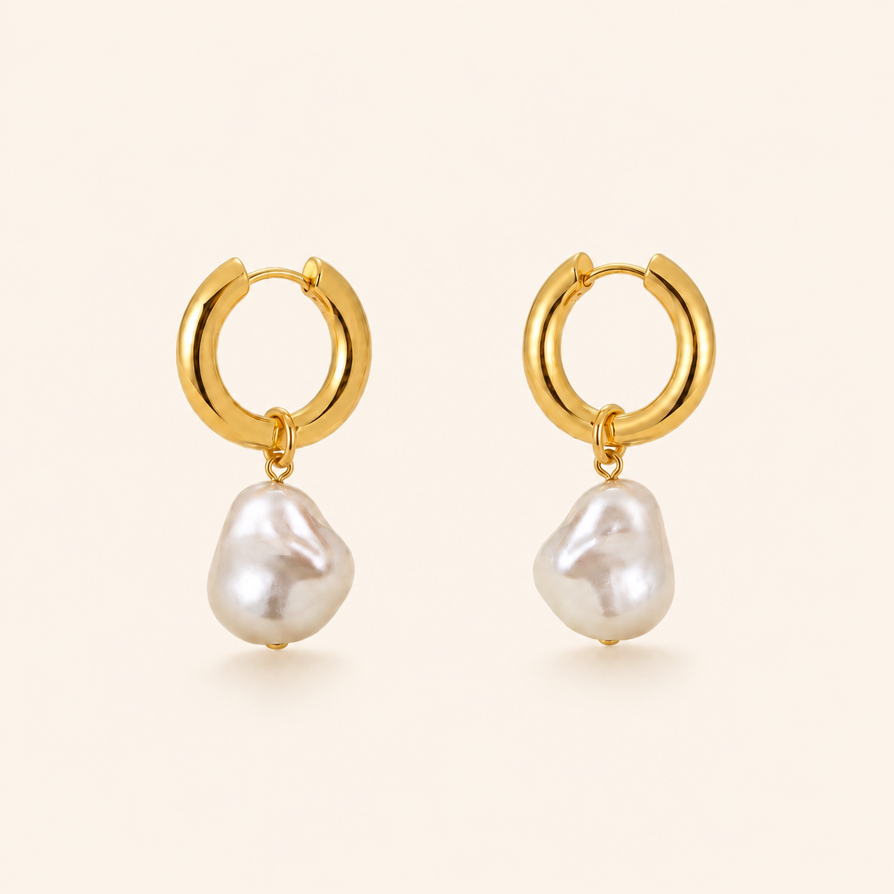 Orecchini di Perle Barocche - Placcato Oro 18K