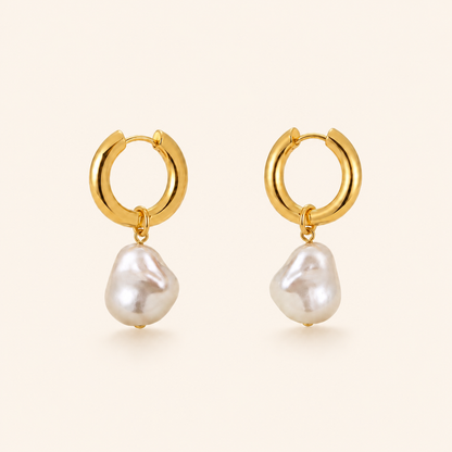 Orecchini di Perle Barocche - Placcato Oro 18K