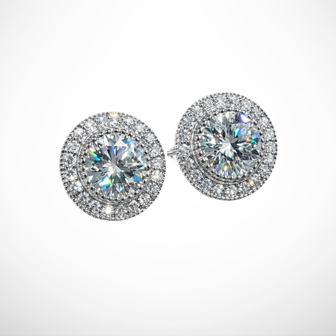 Orecchini Moissanite - Placcato Oro 18K