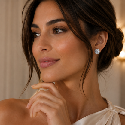 Orecchini Moissanite - Placcato Oro 18K
