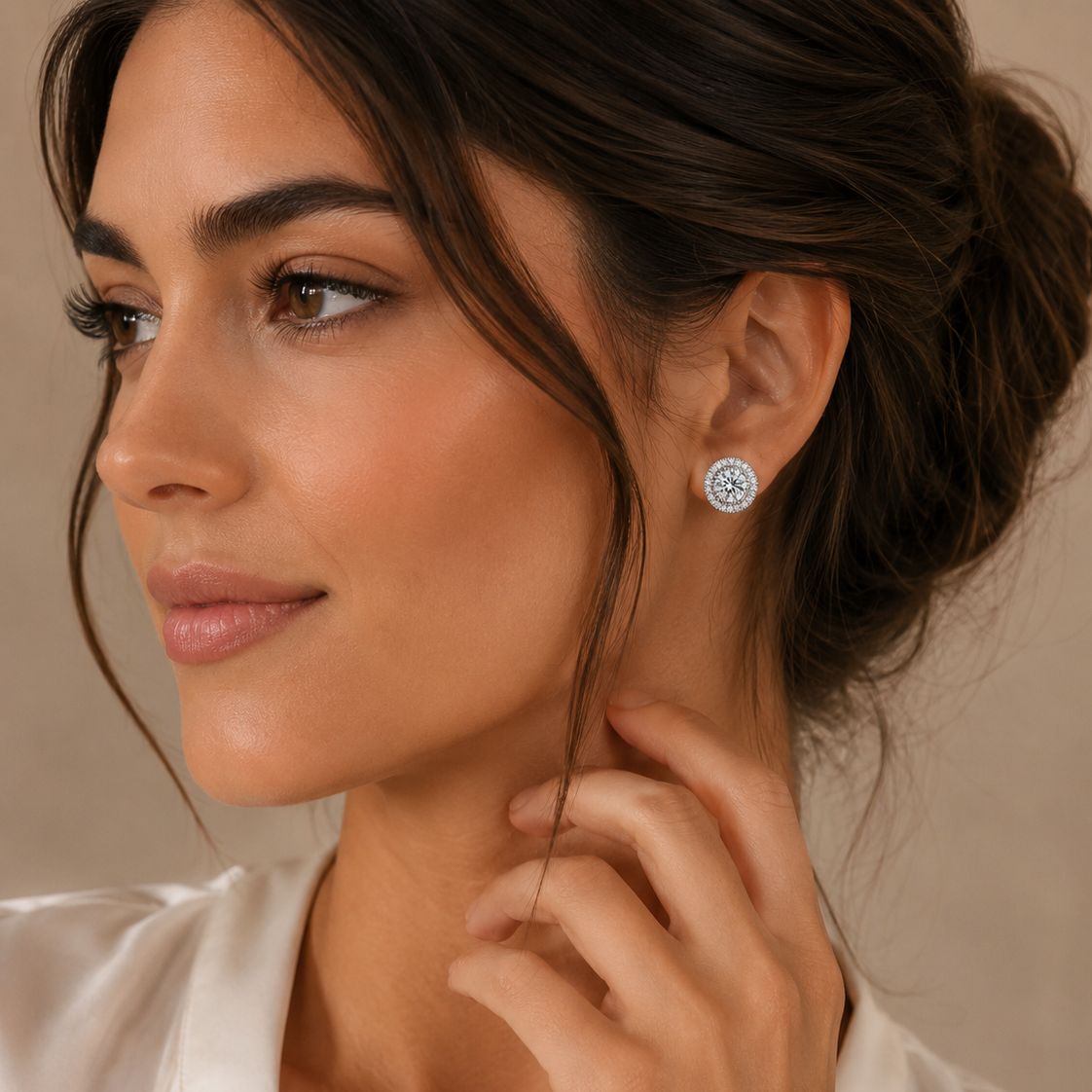 Orecchini Moissanite - Placcato Oro 18K