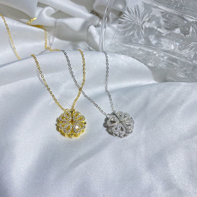 Collana DuaLove™ – 2 Gioielli in 1 | Cuore 💖 o Quadrifoglio 🍀