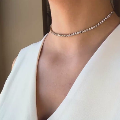 Collana Tennis - Placcato Oro 18K